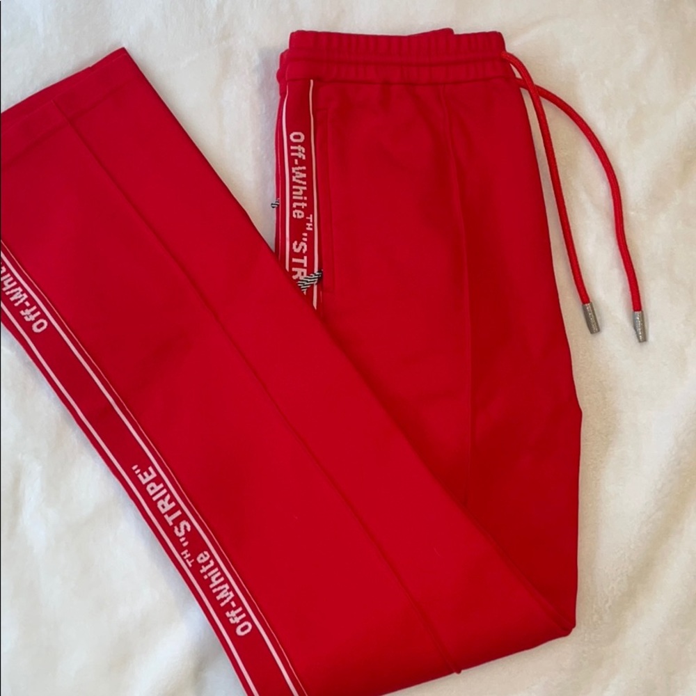 NWT Off-White Logo Stripe Track Pants